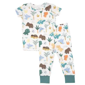 Angel Dear Short-Sleeve Pajama Set Cute Dino