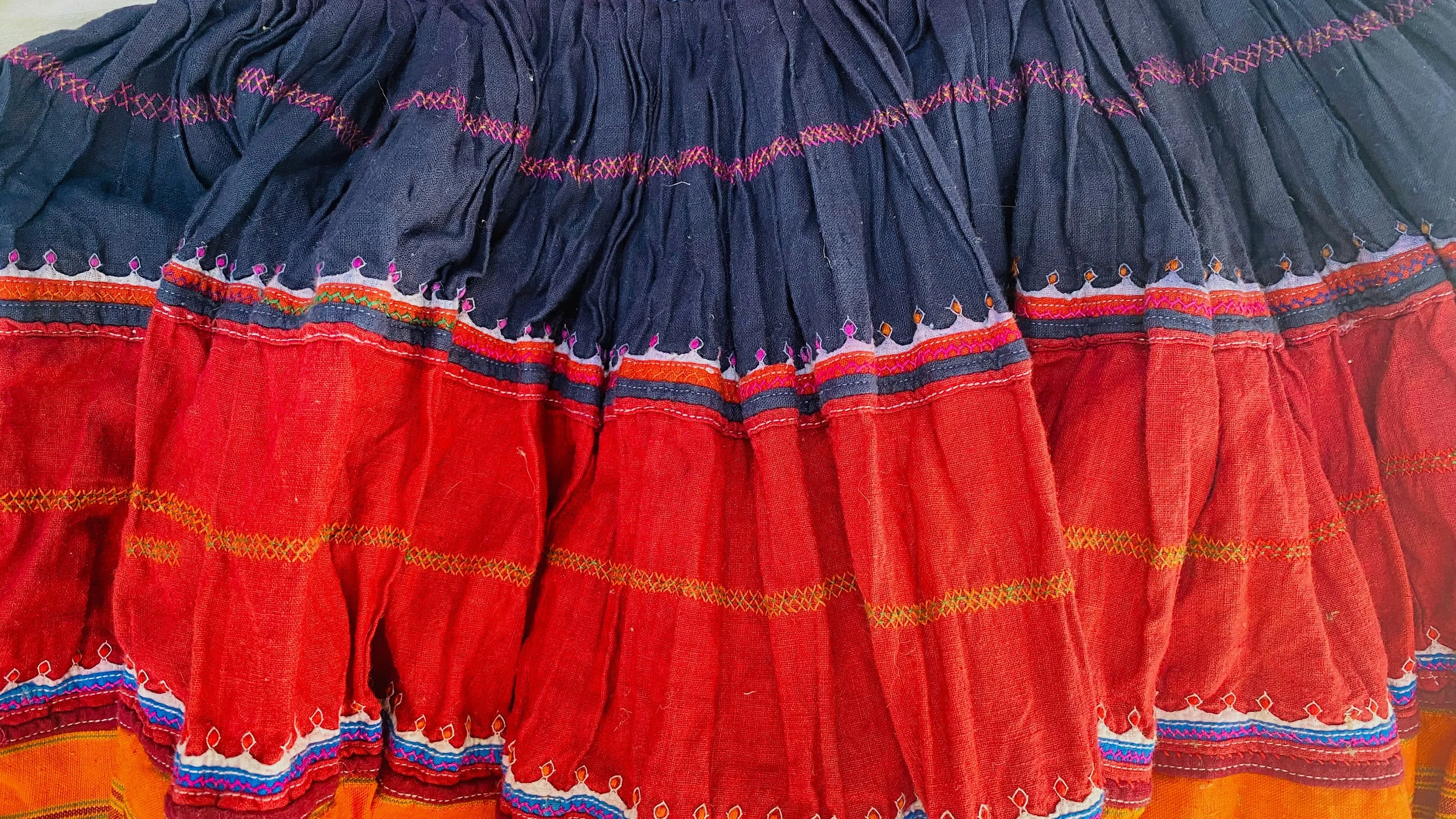 Banjara Sundress. Tribal. S-M. Mirrorwork. Embroidered. Cotton & Silk