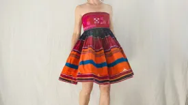 Banjara Sundress. Tribal. S-M. Mirrorwork. Embroidered. Cotton & Silk
