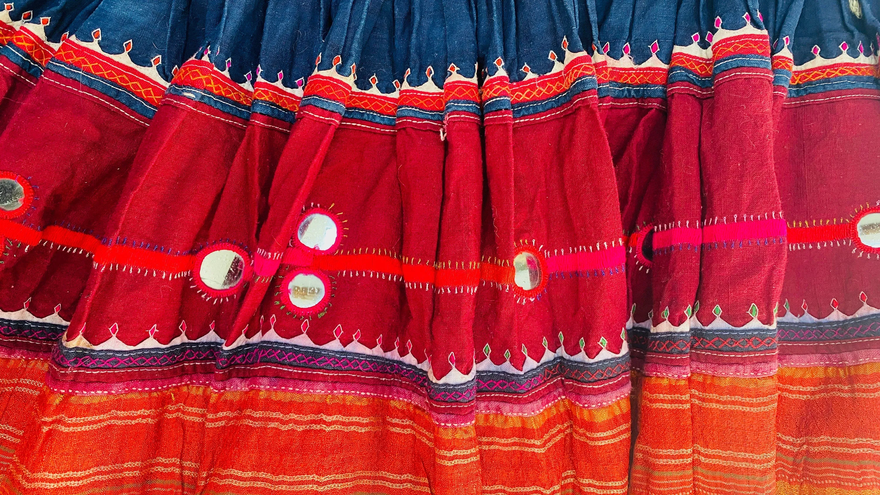 Banjara Sundress. Tribal. S-M. Mirrorwork. Embroidered. Rayon & Silk