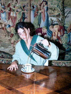 BATHROBE | WAFFLE LAUREL GREEN