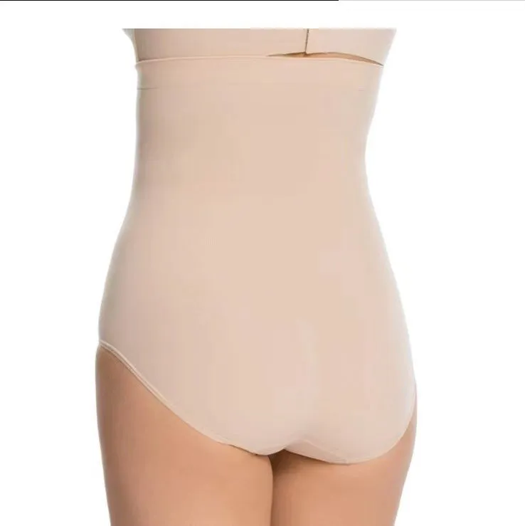 Beige Shapewear High Waist Control Briefs - Abigail