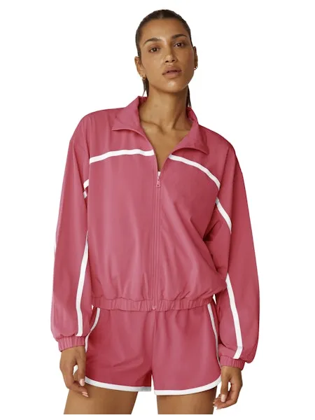 Beyond Yoga Retro Jacket in Pink