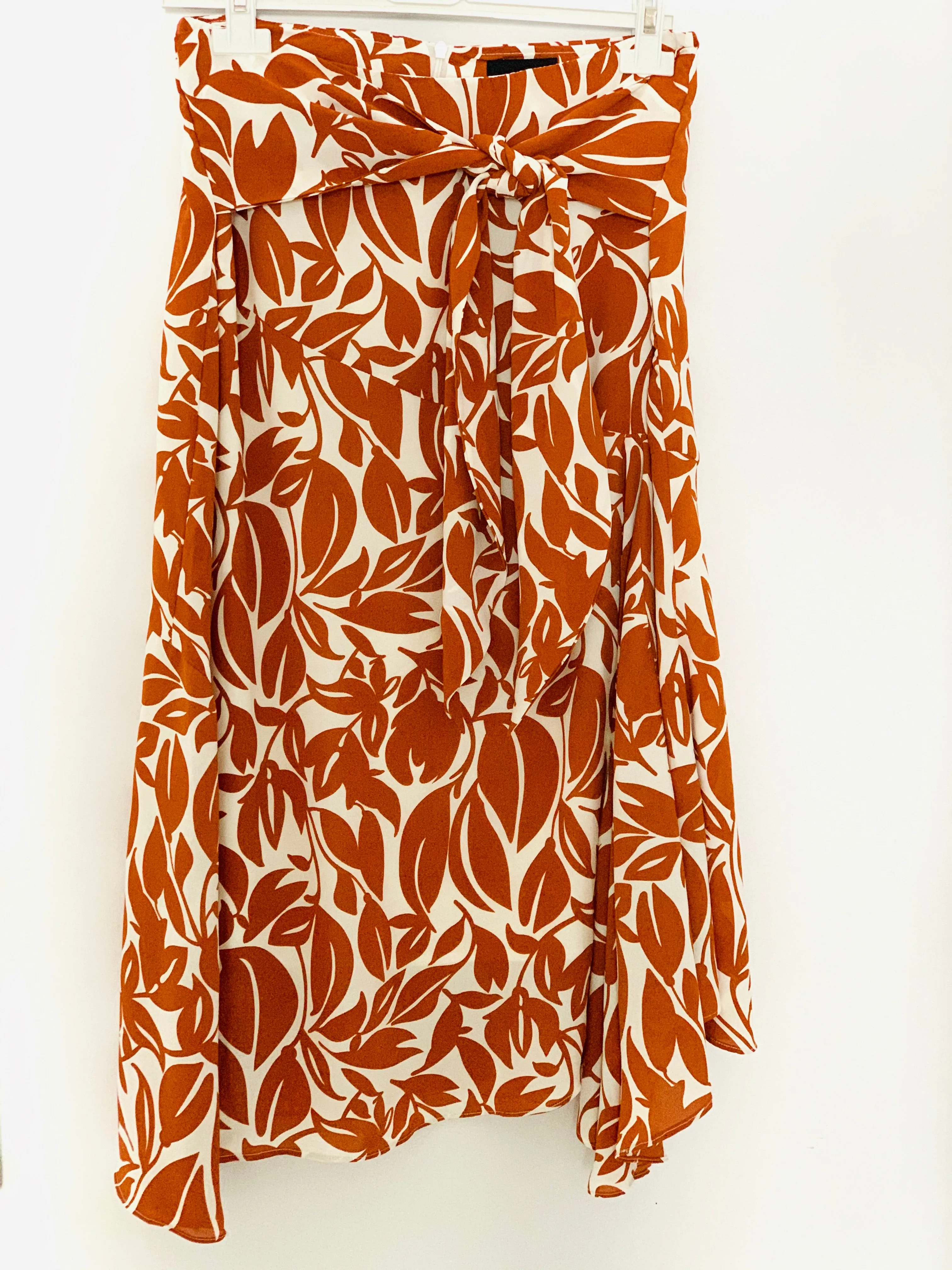 Brown Tropical Wrap Skirt