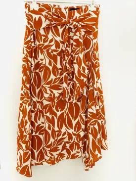 Brown Tropical Wrap Skirt