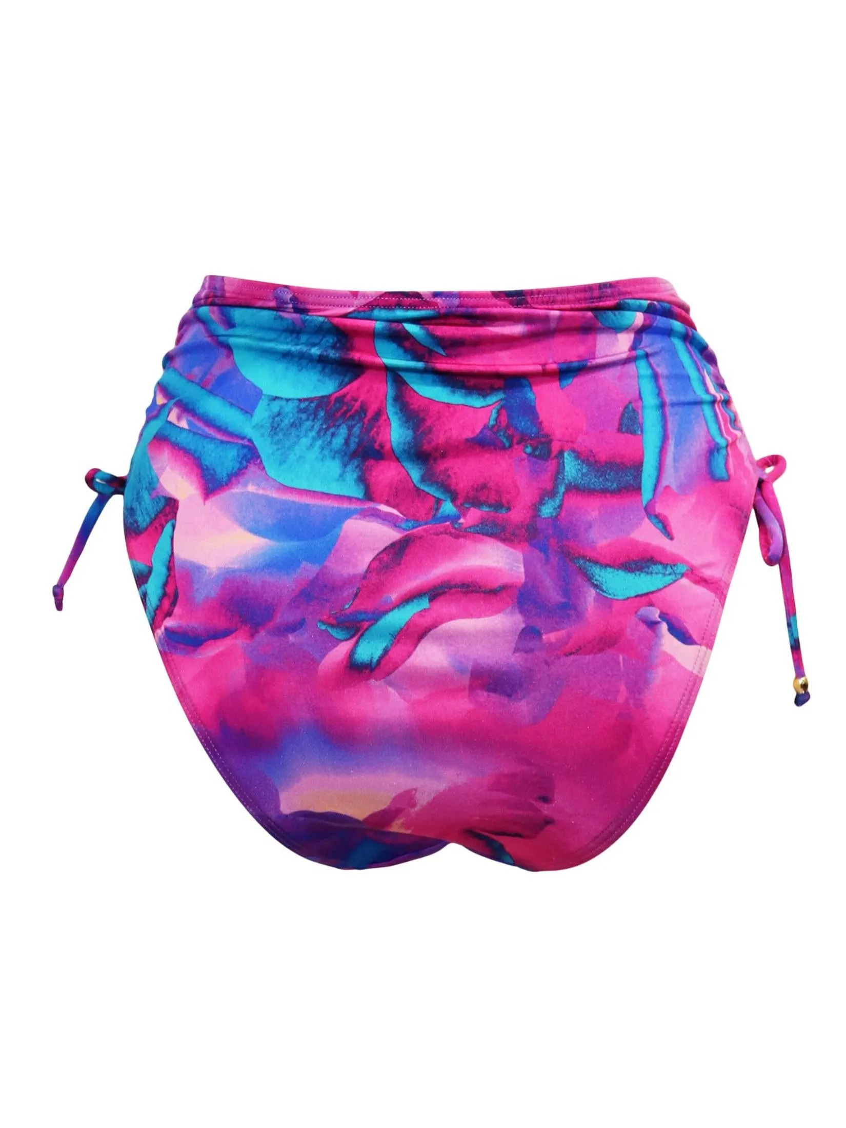 Cabana High Waist Bikini Brief In Purple Floral - Pour Moi