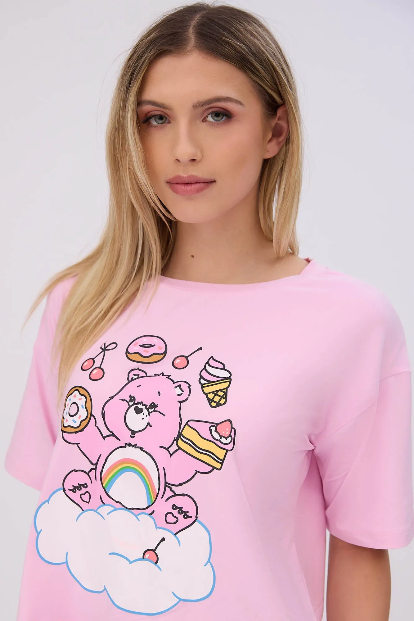 Care Bears Super Soft Pajama Tee And Velour Pajama Jogger 2-Piece Set