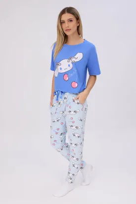 Cinnamoroll Super Soft Pajama Tee And Velour Pajama Jogger 2-Piece Set
