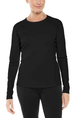 Coolibar Women's Hightide Long Sleeve Swim Shirt UPF 50  - Black