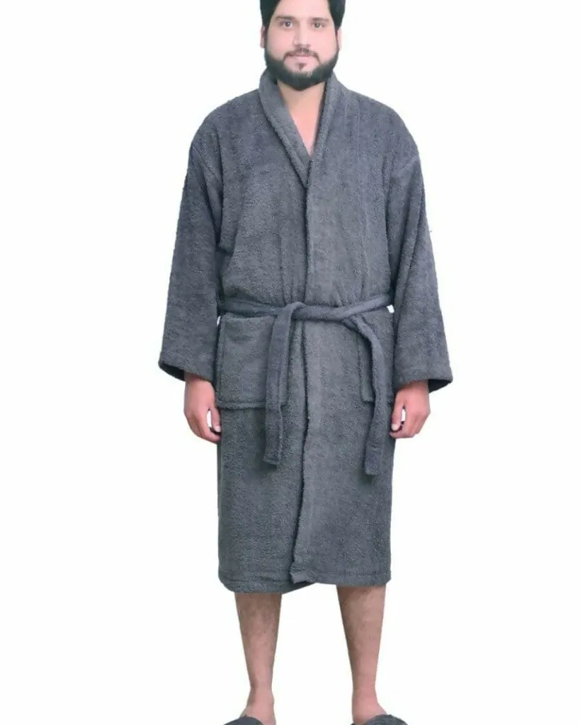 Cotton Bathrobe - Grey
