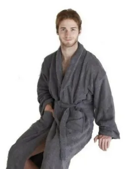 Cotton Bathrobe - Grey
