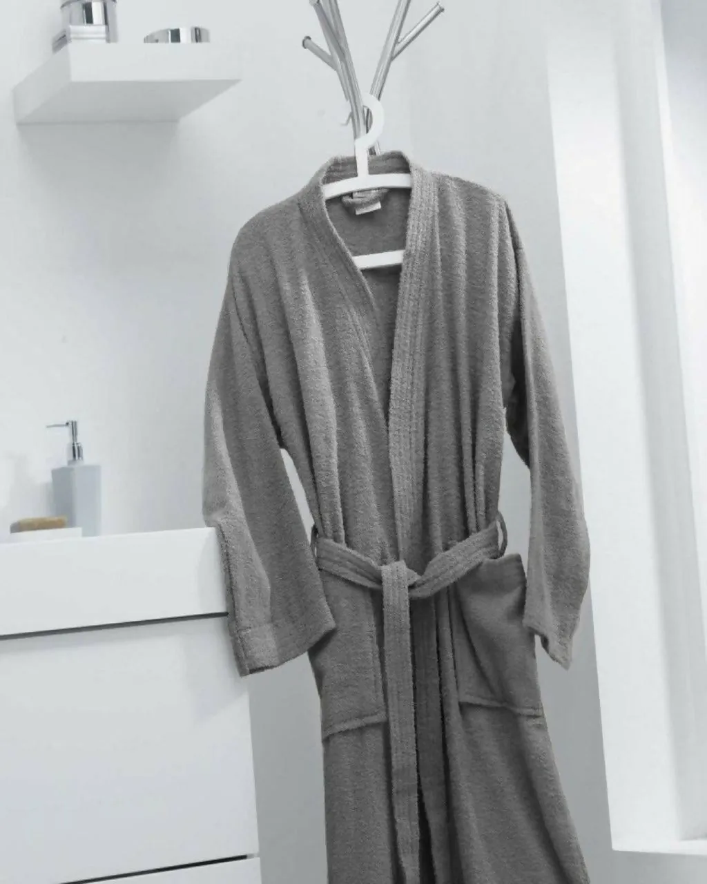 Cotton Bathrobe - Grey