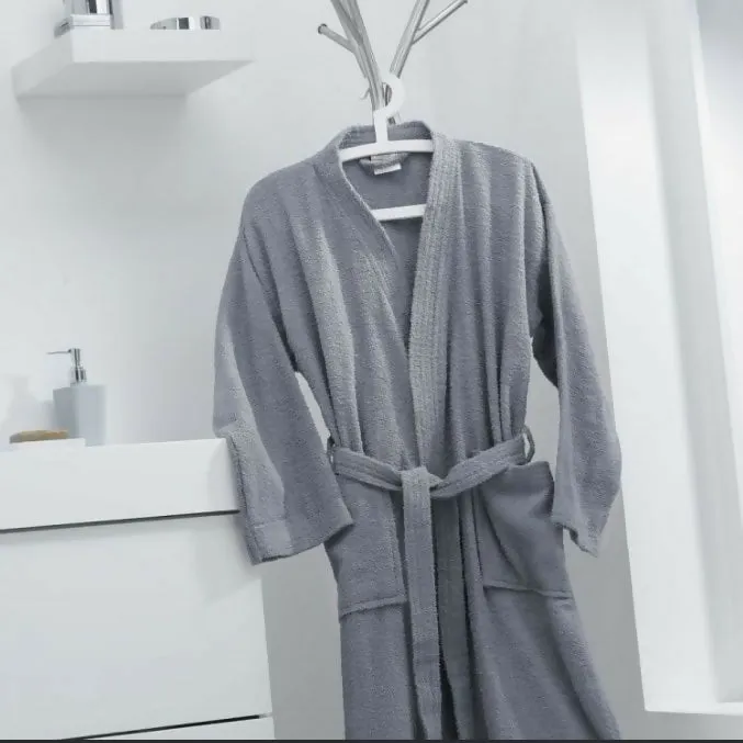 Cotton Bathrobe - Grey