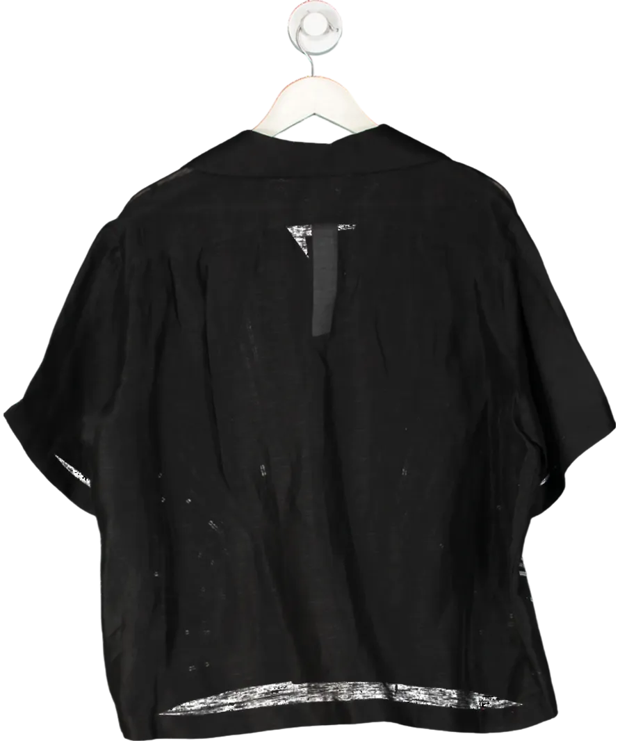 Danshan Black Sequin Sun Shirt UK M