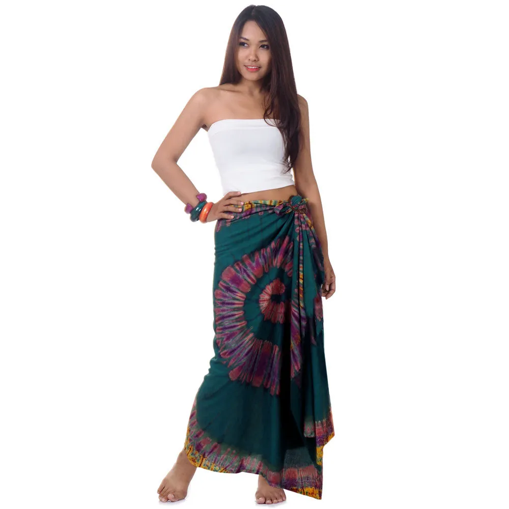 Green Escape Tie Dye Thai Sarong Pareo Samui