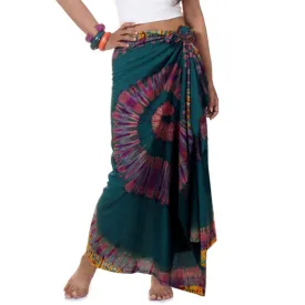 Green Escape Tie Dye Thai Sarong Pareo Samui