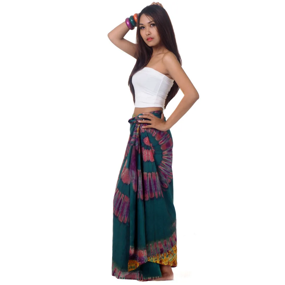 Green Escape Tie Dye Thai Sarong Pareo Samui