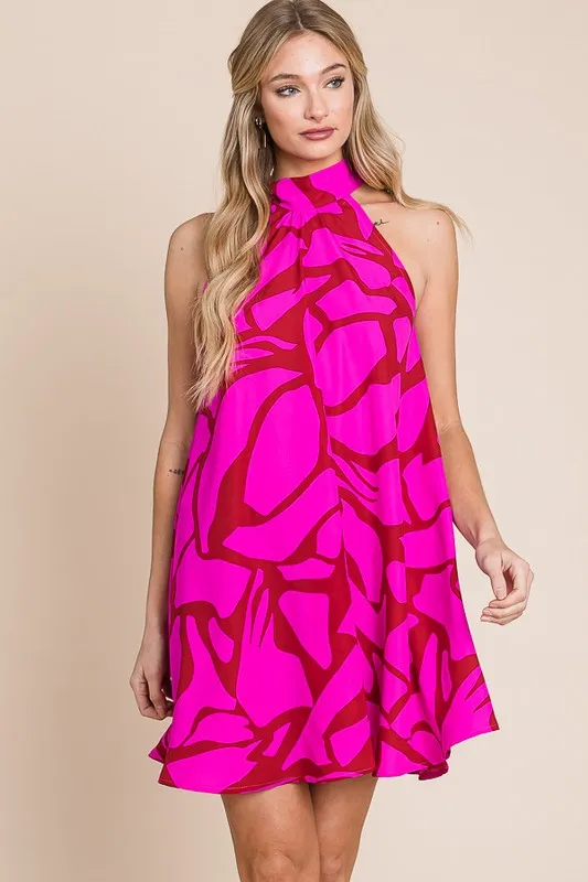 Halter neck short sundress