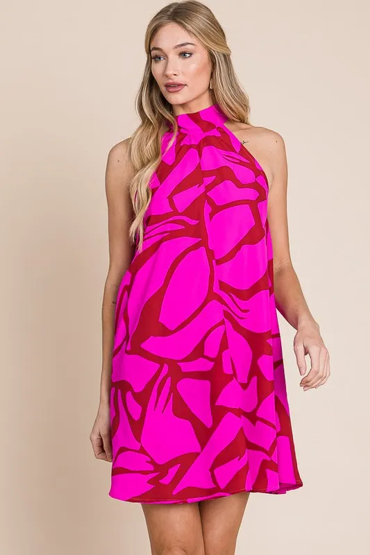 Halter neck short sundress