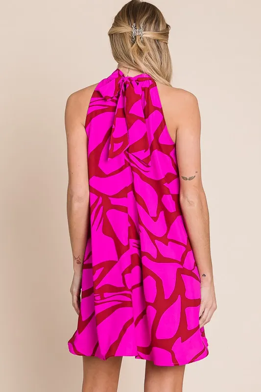 Halter neck short sundress