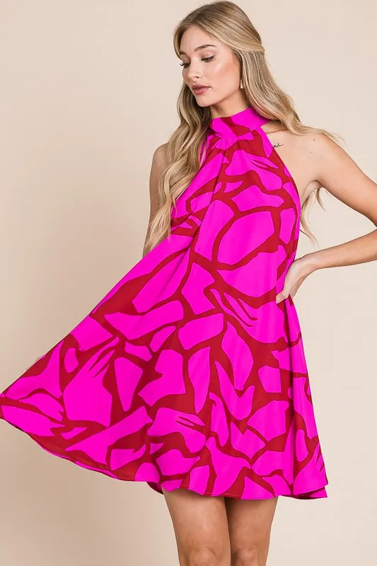 Halter neck short sundress
