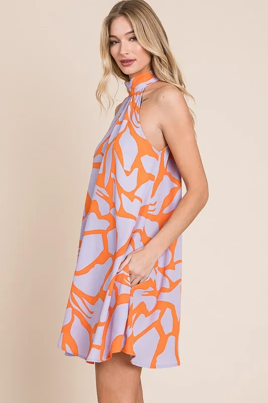 Halter neck short sundress