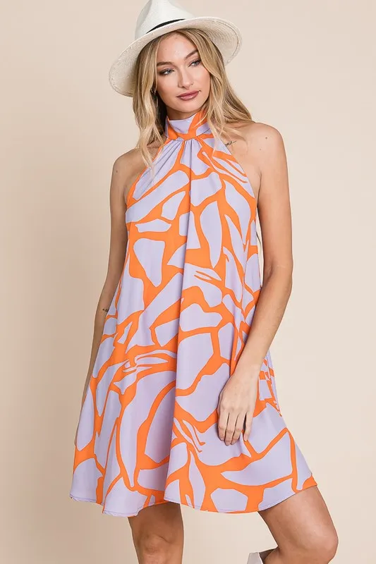 Halter neck short sundress