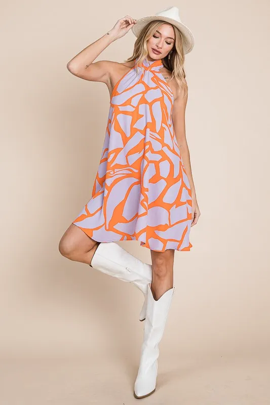 Halter neck short sundress