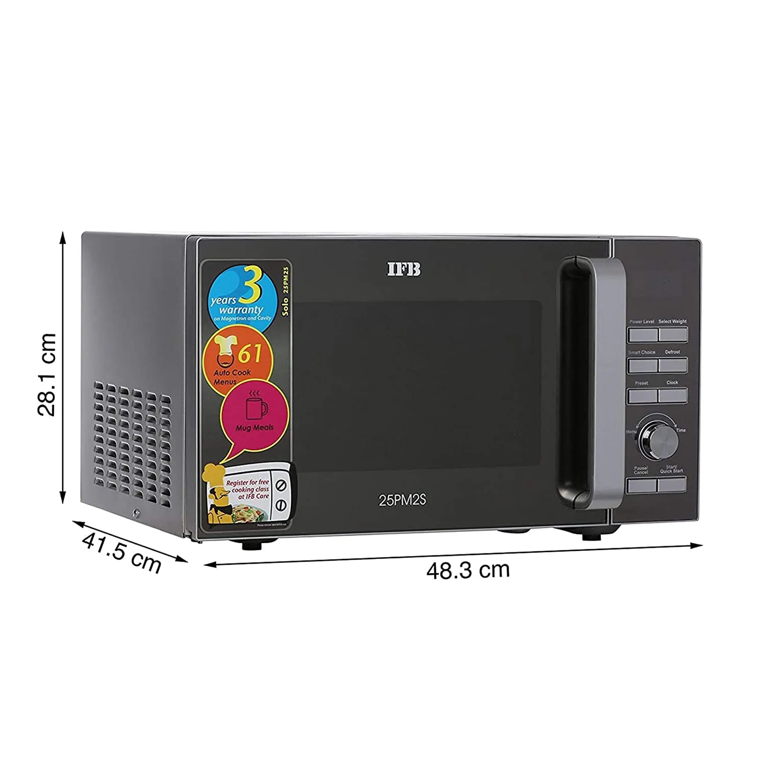 IFB 25PM2S Silver 25 Litre Solo Microwave Oven