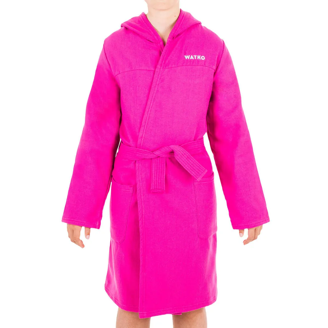 KIDS’ ORGANIC COTTON POOL BATHROBE -NAVY BLUE