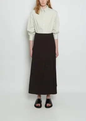 Kudo Tropical Wool Wrap Skirt