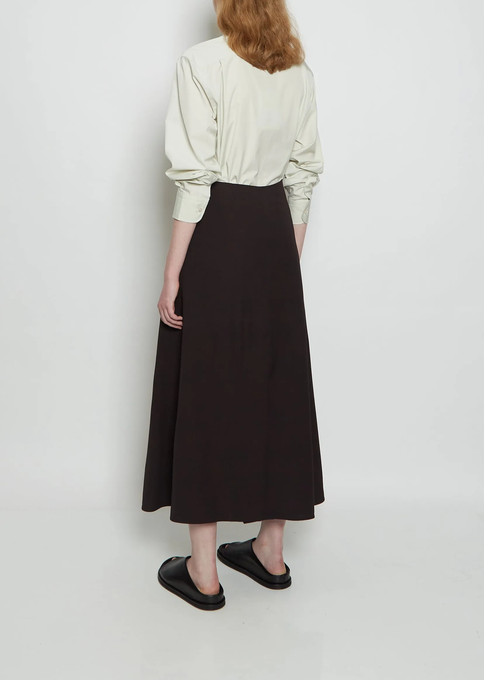 Kudo Tropical Wool Wrap Skirt