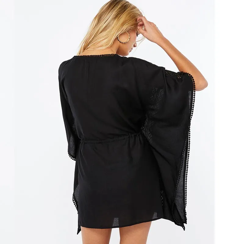 Lace Kaftan Beachwear #Lace #Black #Kaftan