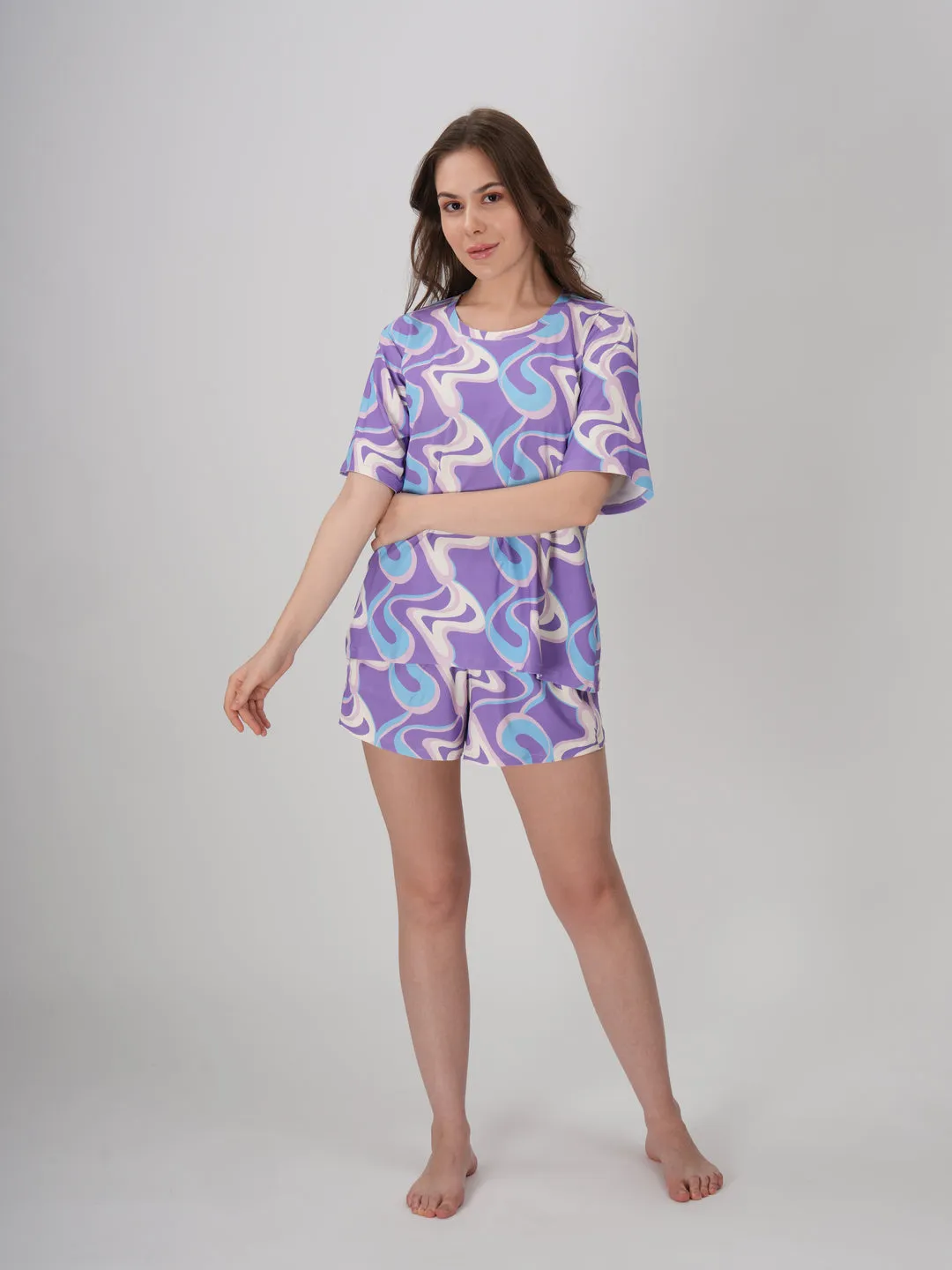 Lavender Twirls Short Set