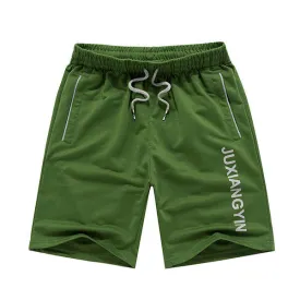Mens Summer Elastic Waist Drawstring Casual Sports Beach Breathable Loose Fit Shorts