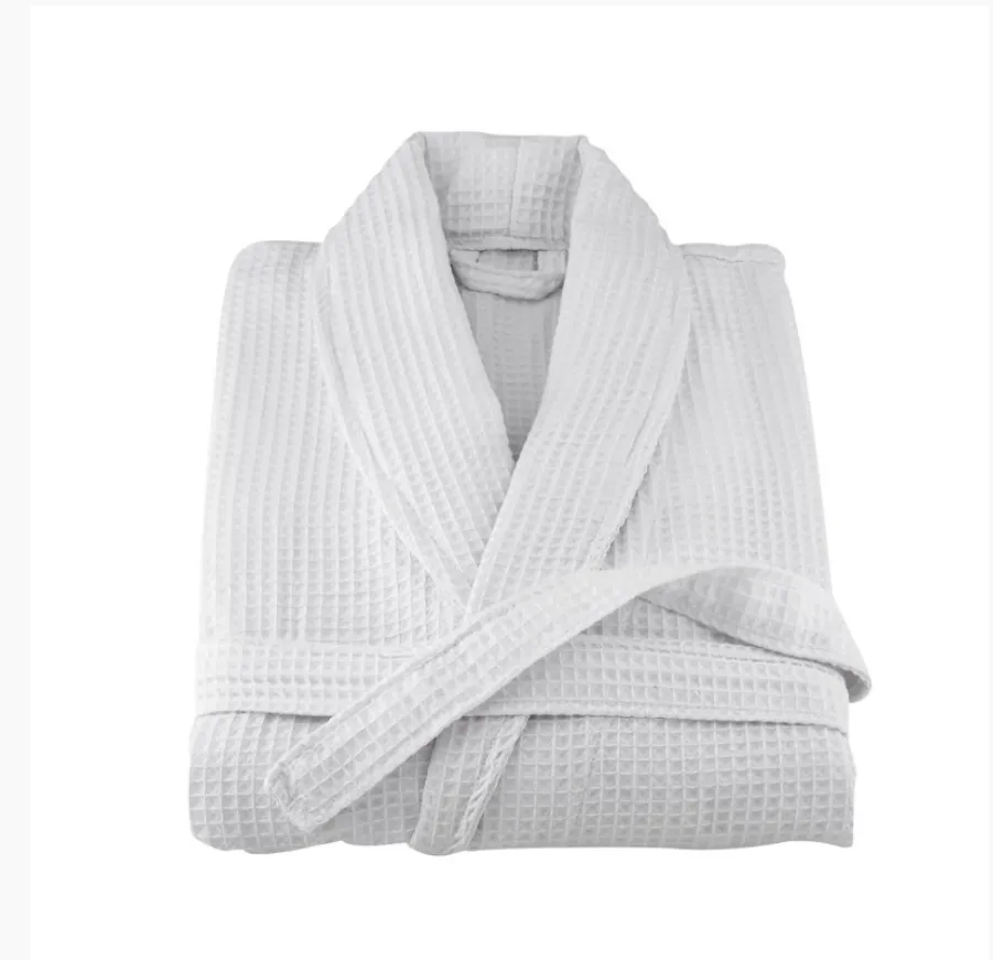 Modern Waffle Weave Hotel Bathrobe