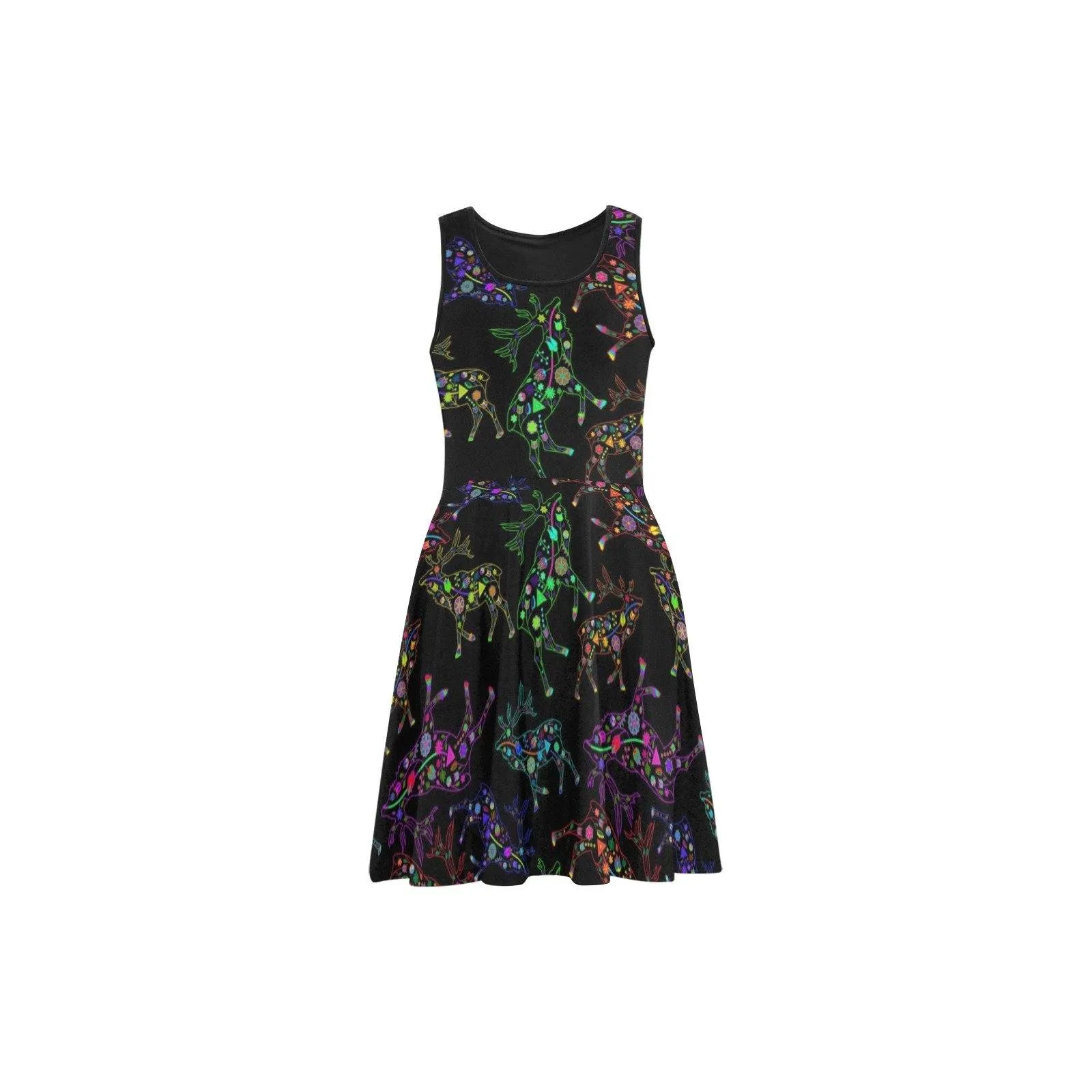 Neon Floral Elks Atalanta Sundress