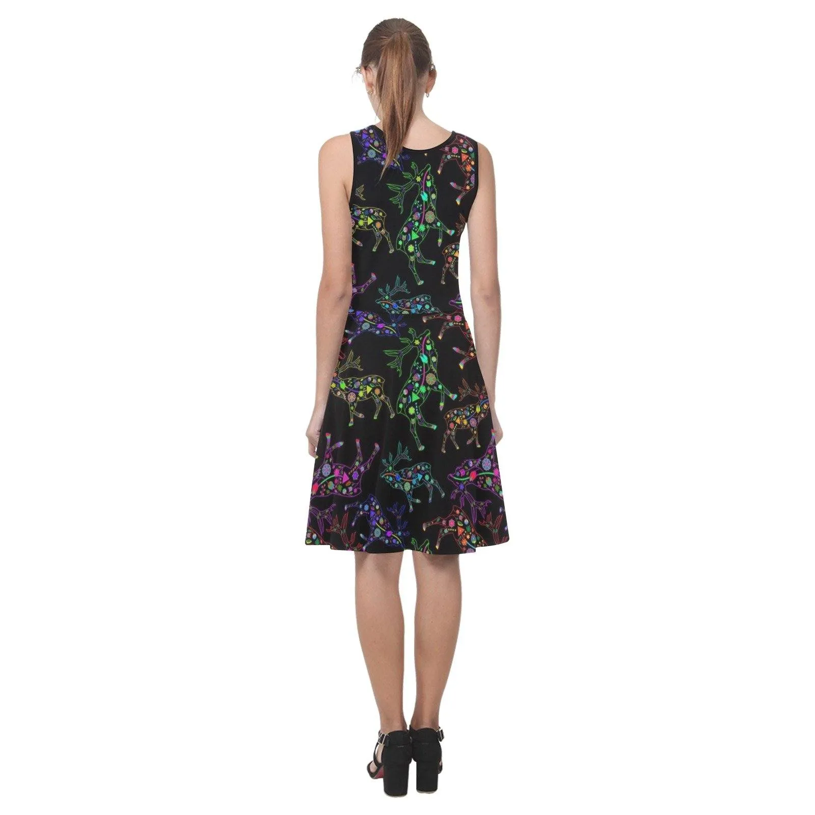 Neon Floral Elks Atalanta Sundress