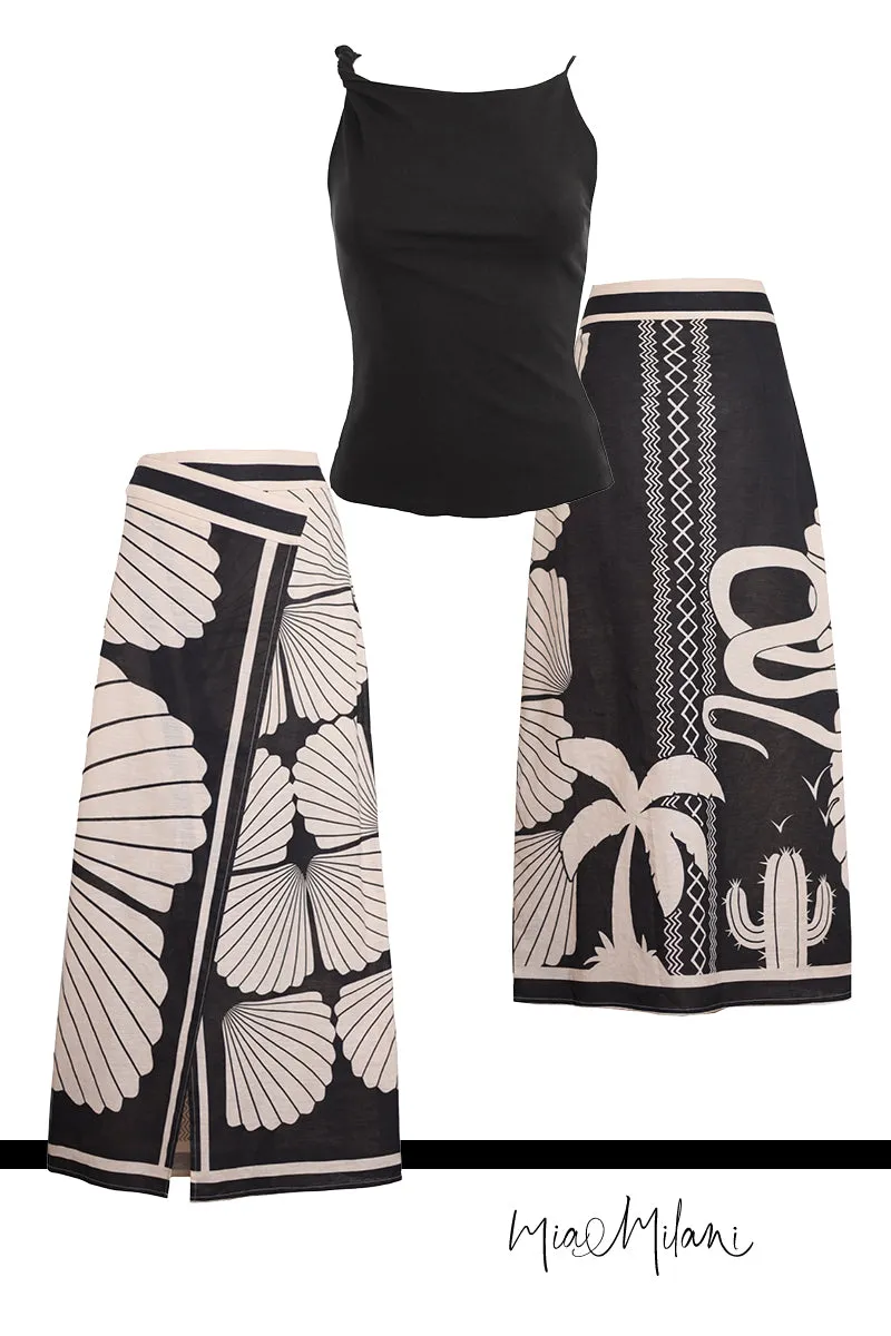 PALM CANYON WRAP MAXI SKIRT