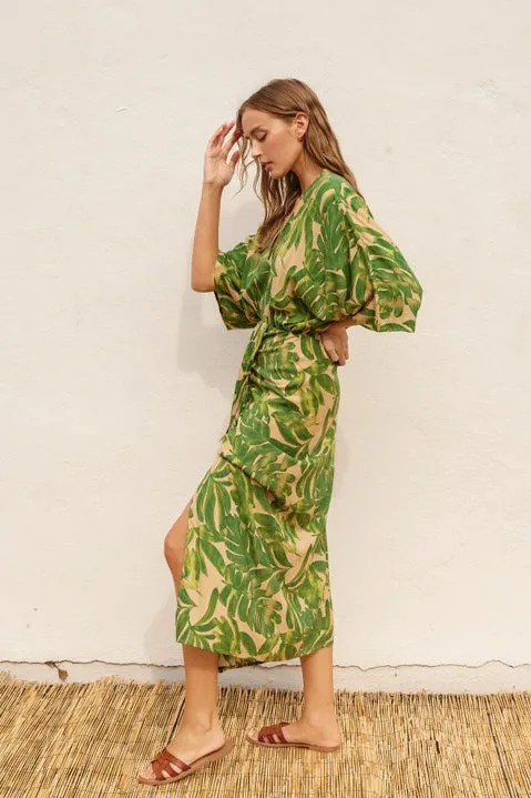 Palmyra Palm Kimono Dress