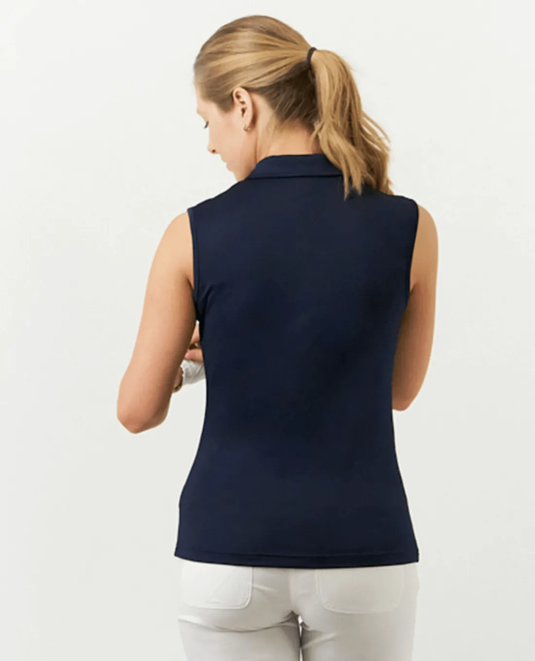 PURE GOLF Thrive Sleeveless Polo 011 Navy