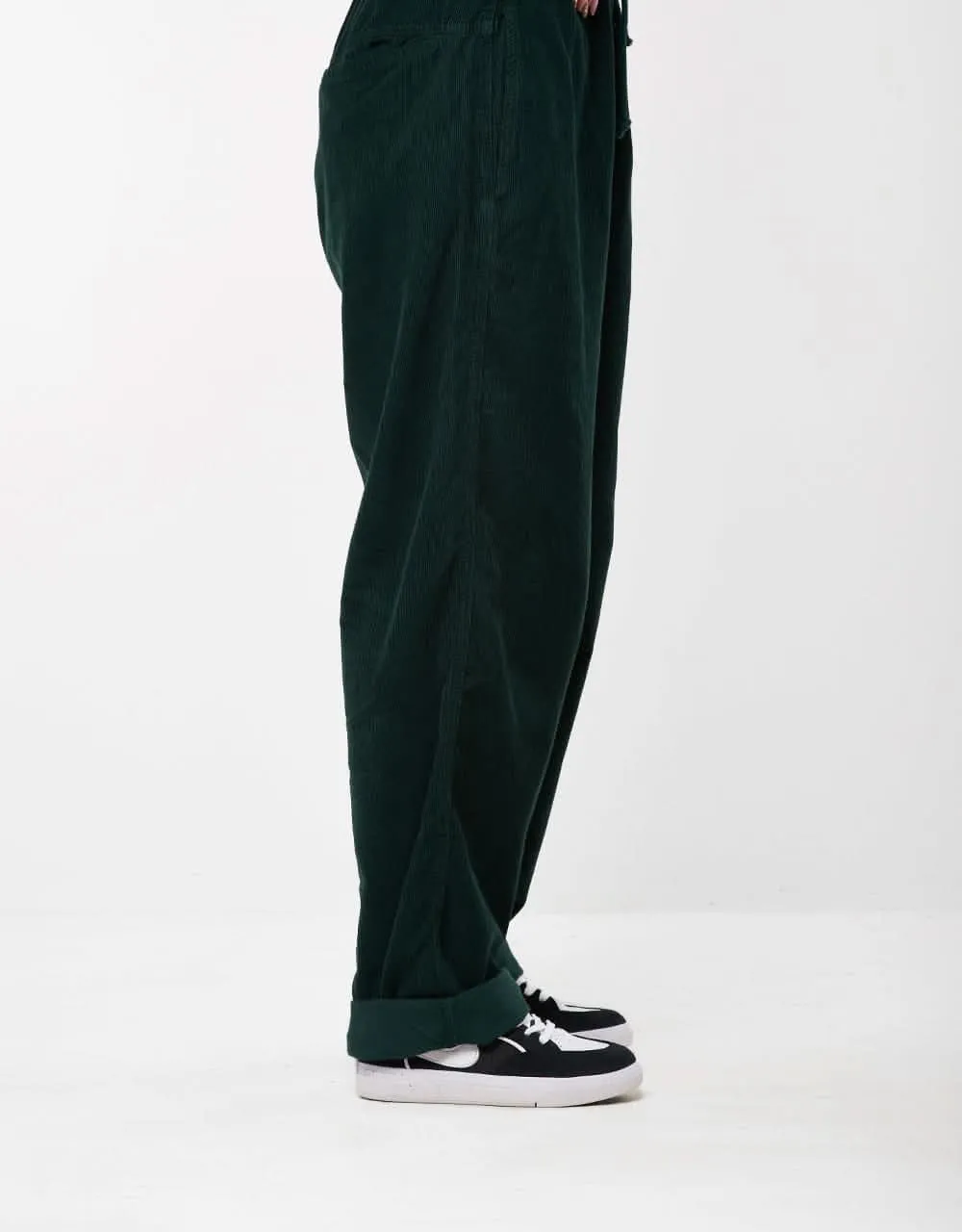 Route One Classic Cord Beach Pants - Forest Green