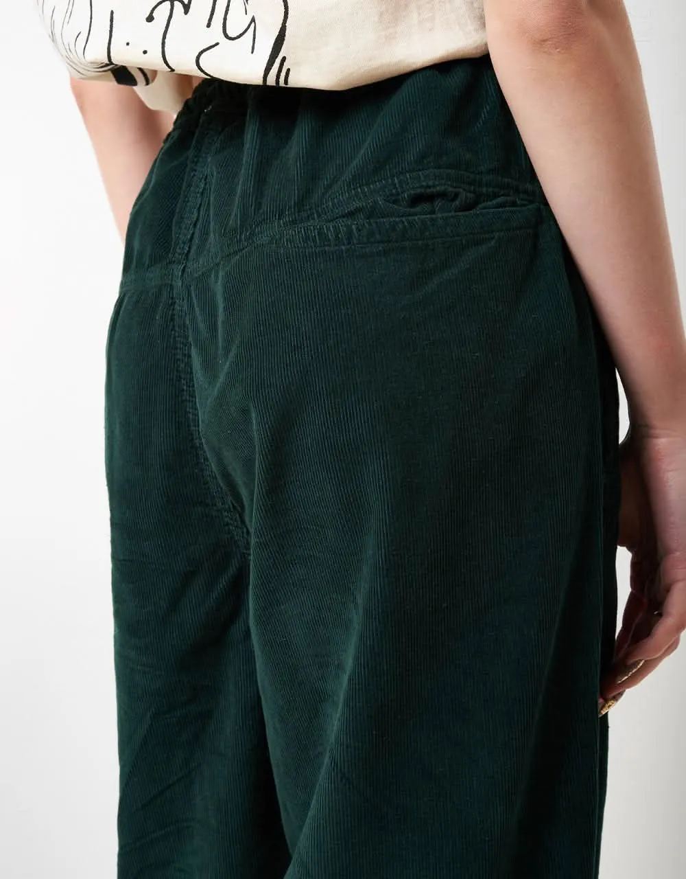 Route One Classic Cord Beach Pants - Forest Green