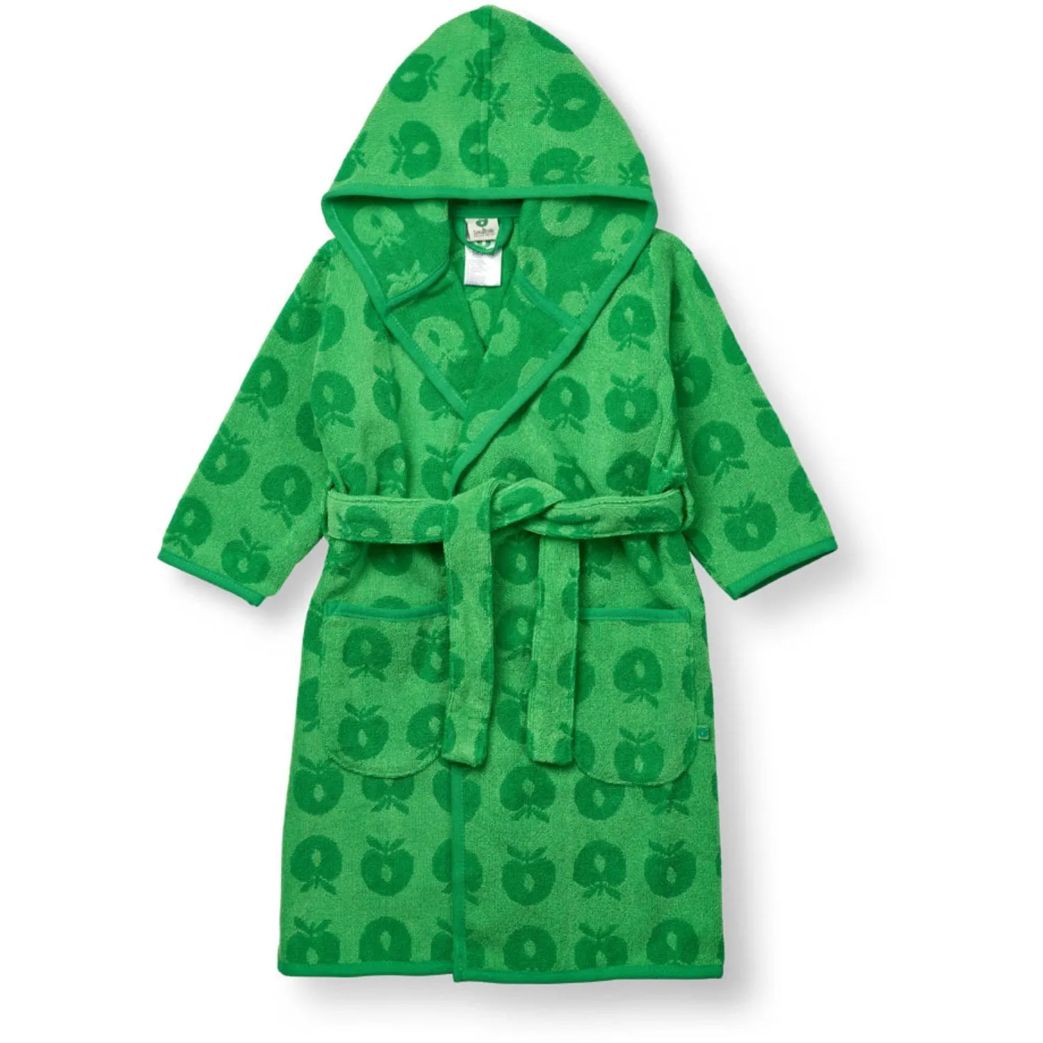 Småfolk Apple Green Bathrobe With Apples