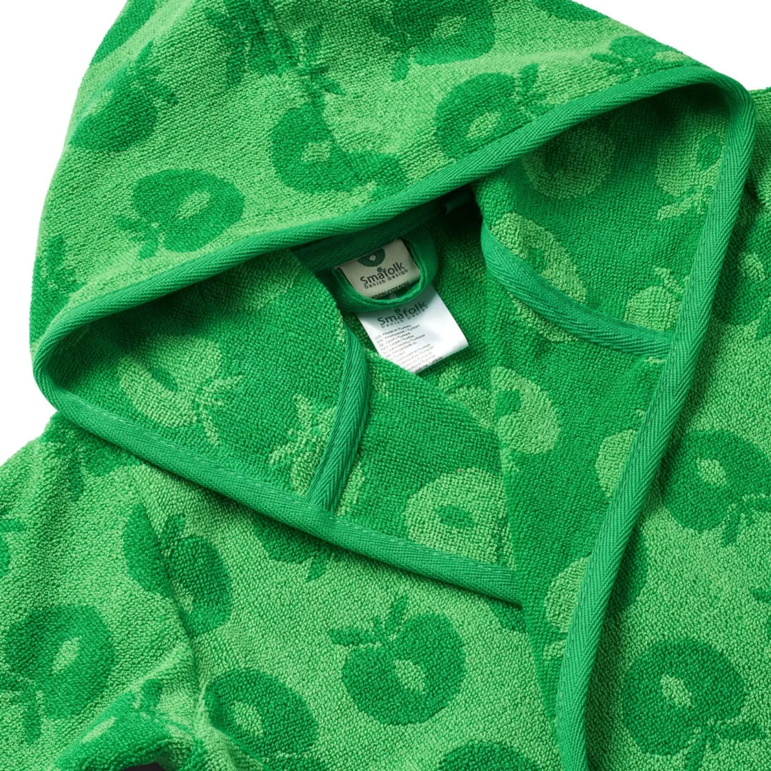 Småfolk Apple Green Bathrobe With Apples