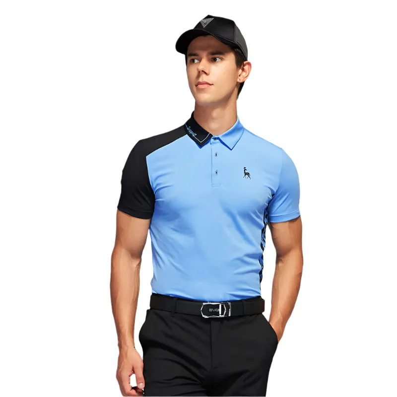 SVG Men's Colorblock Short-sleeved Polo Shirt