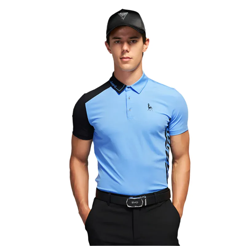 SVG Men's Colorblock Short-sleeved Polo Shirt