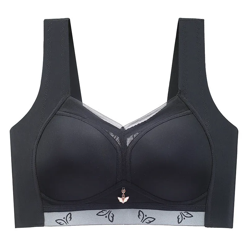 Thin underwear for women, big breasts make small breasts appear, side breasts gather and prevent sagging, no steel ring, side breasts collection sports bra