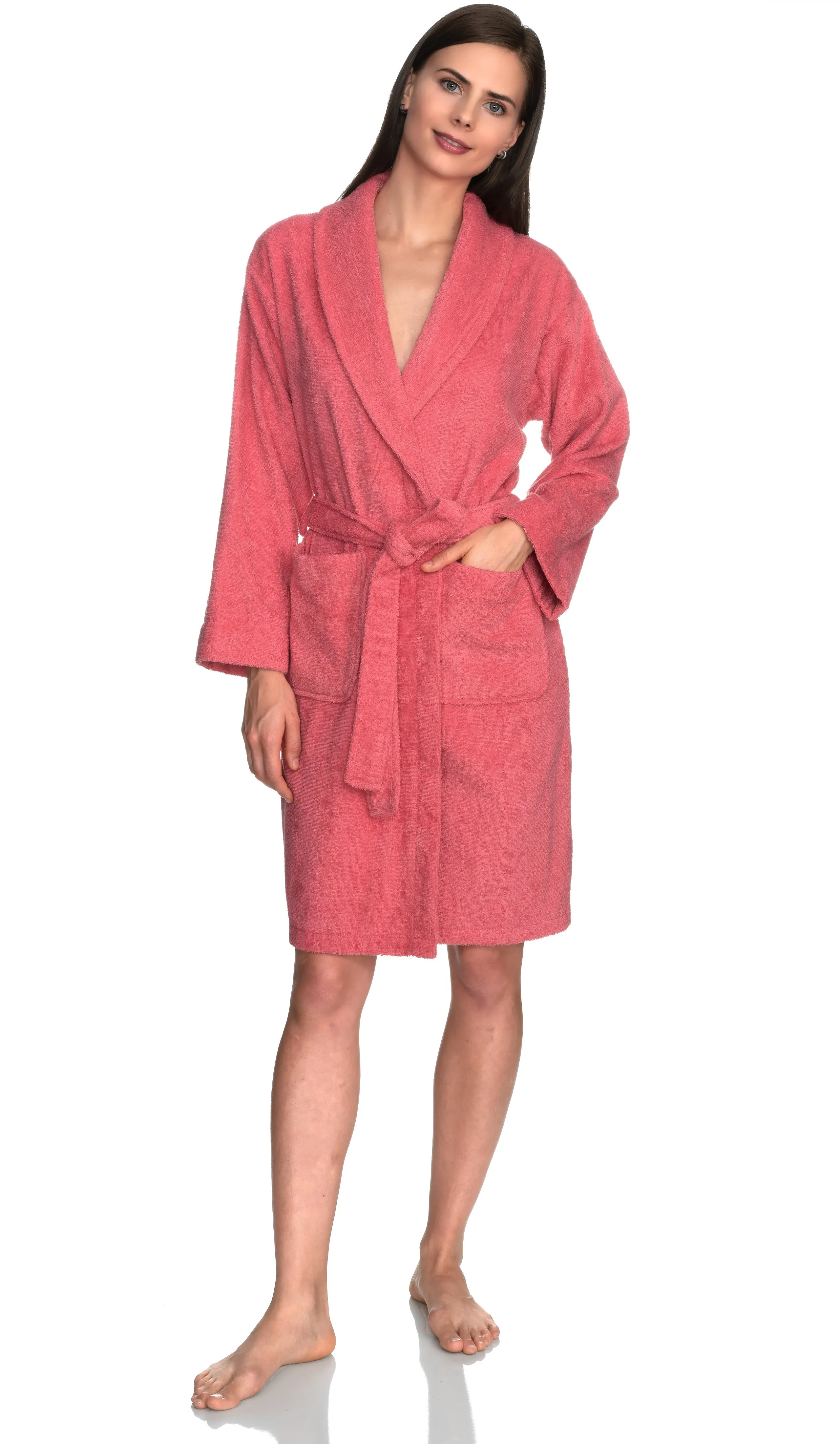 TowelSelections Women’s Robe, 100% Cotton Short Terry Shawl Bathrobe