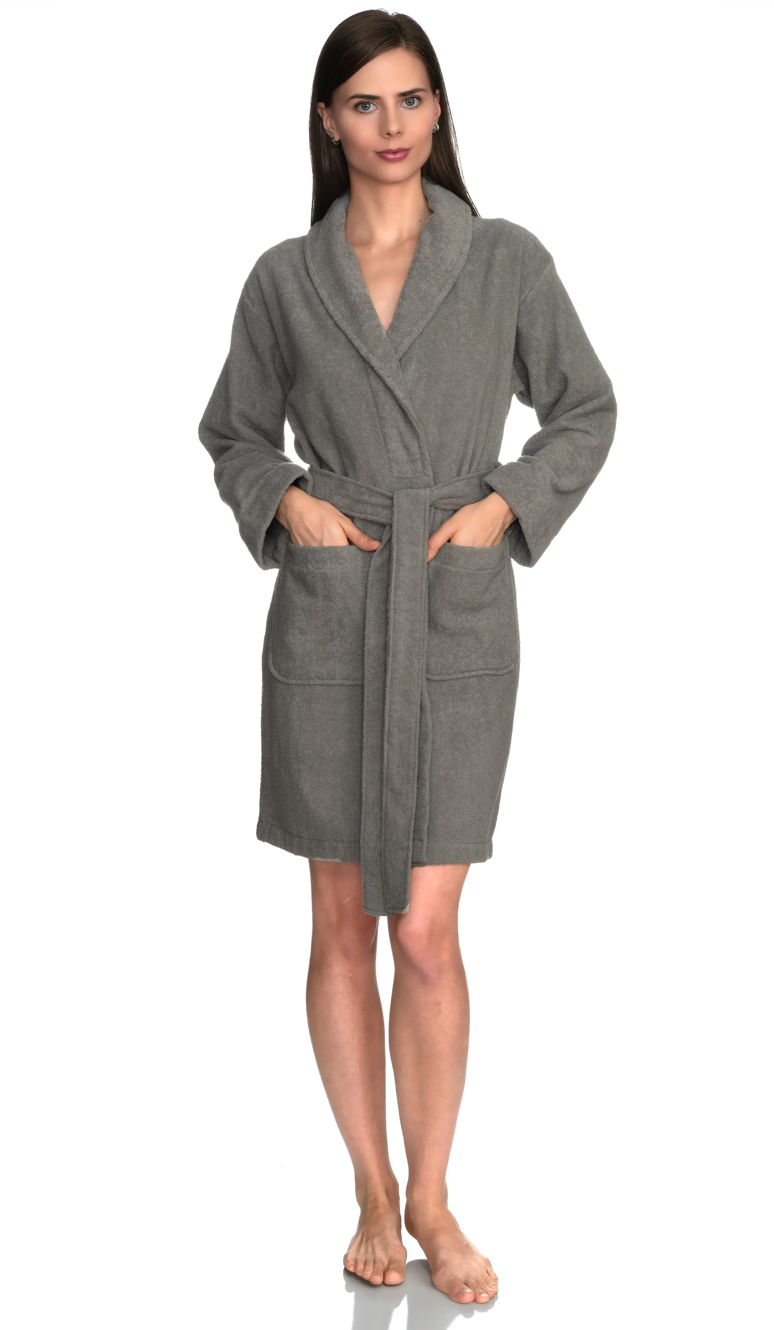 TowelSelections Women’s Robe, 100% Cotton Short Terry Shawl Bathrobe